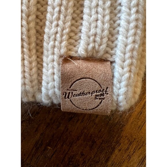 Weatherproof Cream Cable Knit Long Sleeve Fishman Men's Sweater Size Medium - Picture 7 of 12